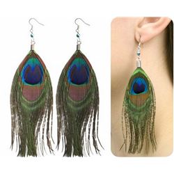 Peacock Feather Earrings