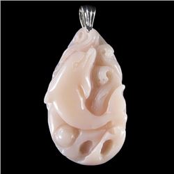 Natural Stone Opal Hand carved Pendant