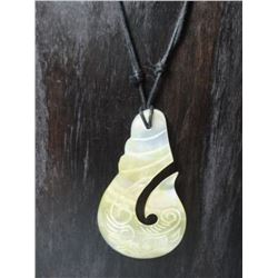 Hand carved necklace - Mother of Pearl