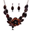 Image 1 : Flower & Oz Drop Necklace Set