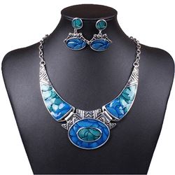 Tibet Silver Necklace & Earring Set