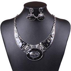 Tibet Silver Necklace Set with Earrings