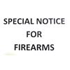 Image 1 : SPECIAL NOTICE FOR FIREARM PURCHASES