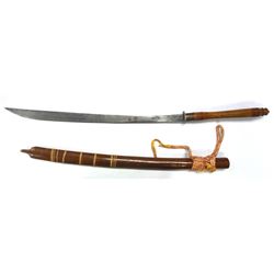 Sword with Wooden Handle and Wooden Sheath