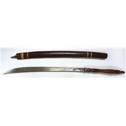 Sword with Wooden Handle and Sheath