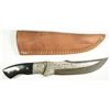 Image 1 : 10.5 Inch Rare Rain Drop Patter Genuine Top Grade Damascus Steel Hunting Knife