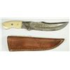 Image 1 : 10.5 Inch Rare Rain Drop Pattern Genuine Top Grade Damascus Steel Hunting Knife