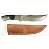Image 1 : 10.5 Inch Rare Rain Drop Pattern Genuine Damascus Steel Hunting Knife