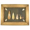 Image 1 : Custom Wood Frame w/ 9 Indian Arrowheads