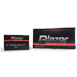 2 boxes of 50 Blazer 357 Magnum 158 Gr.