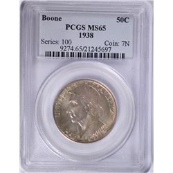 1938 BOONE COMMEN HALF DOLLAR PCGS MS-65