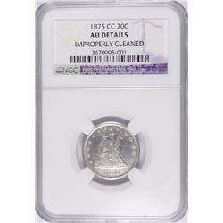 1875-CC TWENTY CENT PC NGC AU DETAILS