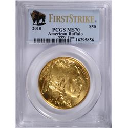 2010 $50 GOLD BUFFALO (1) PCGS MS-70