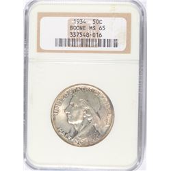 1934 BOONE COMMEN HALF DOLLAR NGC MS-65