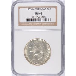 1935-D ARKANSAS COMMEN HALF DOLLAR NGC MS-65