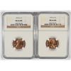 Image 1 : LOT OF ( 2 ) 1973-S LINCOLN CENTS, NGC MS-66 RED, NGC PRICE GUIDE=$325.00 EACH