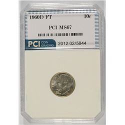 1960-D ROOSEVELT DIME, PCI MS-67 FULL TORCH! LISTS FOR $525.00