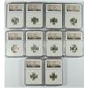Image 1 : LOT OF ( 10 ) 1953-S ROOSEVELT DIMES, NGC MS-66