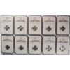 Image 1 : LOT OF ( 10 ) 1957 ROOSEVELT DIMES, NGC MS-66