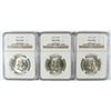 Image 1 : LOT OF ( 3 ) 1951-D FRANKLIN HALF DOLLARS, NGC MS-62 FBL