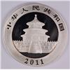 Image 2 : 2011 CHINA .999 SILVER PANDA 1 OZ ROUND