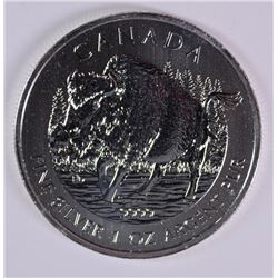 2013 CANADA .9999 SILVER BISON 1 OZ ROUND