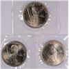 Image 1 : 3- 1989 1ST MEN ON THE MOON COMMEM COINS MARSHALL ISLANDS