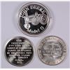 Image 1 : 3- 1 OZ .999 SILVER ROUNDS; JOHN DEERE, 1973 LETCHER, 1981 STOCKPILE