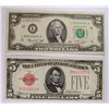 Image 1 : 1938 B $5.00 RED SEAL UNC & 1976 $2 NOTE