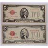 Image 1 : 2- 1928 $2.00 RED SEAL NOTES  NICE