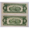 Image 2 : 2- 1928 $2.00 RED SEAL NOTES  NICE