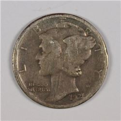 1921-D MERCURY DIME VG/F