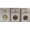 Image 1 : SET OF 1935 P,D,S BOONE COMMEN HALF DOLLARS NGC MS-64