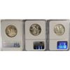 Image 2 : SET OF 1935 P,D,S BOONE COMMEN HALF DOLLARS NGC MS-64