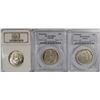 Image 1 : SET OF 1935 P,D,S ARKANSAS COMMEN HALF DOLLARS NGC/PCGS MS-64'S