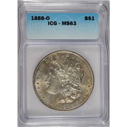 1888-O MORGAN DOLLAR ICG MS-63