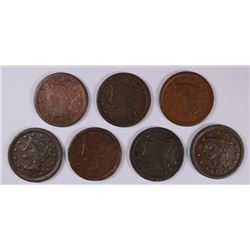 (7) LARGE CENT'S (47, 48, 49, 51, 52, 53, 54)