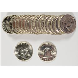 ORIGINAL GEM BU OF 1959 FRANKLIN HALF DOLLARS