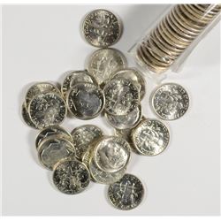 ORIGINAL GEM BU ROLL OF SILVER ROOSEVELT DIMES DATED BEFORE 1964  VARIOUS DATES