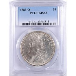 1883-O MORGAN SILVER DOLLAR, PCGS MS-63