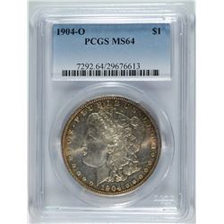 1904-O MORGAN SILVER DOLLAR, PCGS MS-64  SUPER, PRETTY COIN