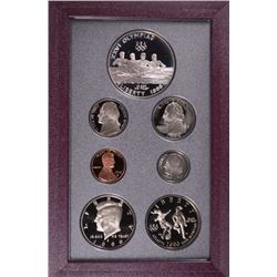 1996 U.S. PRESTIGE SET FEAT, OLYMPIC SILVER DOLLAR AND SOCCER HALF DOLLAR