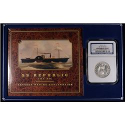 SS REPUBLIC SHIPWRECK 1858 SEATED LIBERTY HALF NGC CERTIFIED-