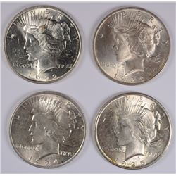 1922, 1923 , 1924 AND 1925 PEACE SILVER DOLLARS