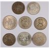 Image 2 : LOT OF 8 LARGE SILVER COINS FROM MEXICO, NICE