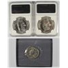 Image 2 : 2-OLYMPIC SILVER DOLLARS NGC MS-69 (1983 P & D) and 1991 MT RUSHMORE HALF  w/BOX
