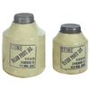 Image 1 : Stoneware fruit jars (2), Red Wing Stone Mason 1/2 gal & 1 qt squatty, both black label, Exc cond, 6