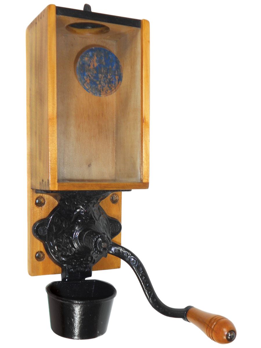 Coffee grinder, Arcade Xray w/decal on glass, all orig w/metal catch