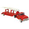 Image 1 : Toy Fire Engines (2), Buddy L Ladder Truck, upper ladder intact, missing side ladders & light on cab