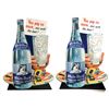Image 1 : Soda fountain signs (2), White Rock Club Soda diecut cdbd easel-backs, both in Exc cond, 31"H x 21.2